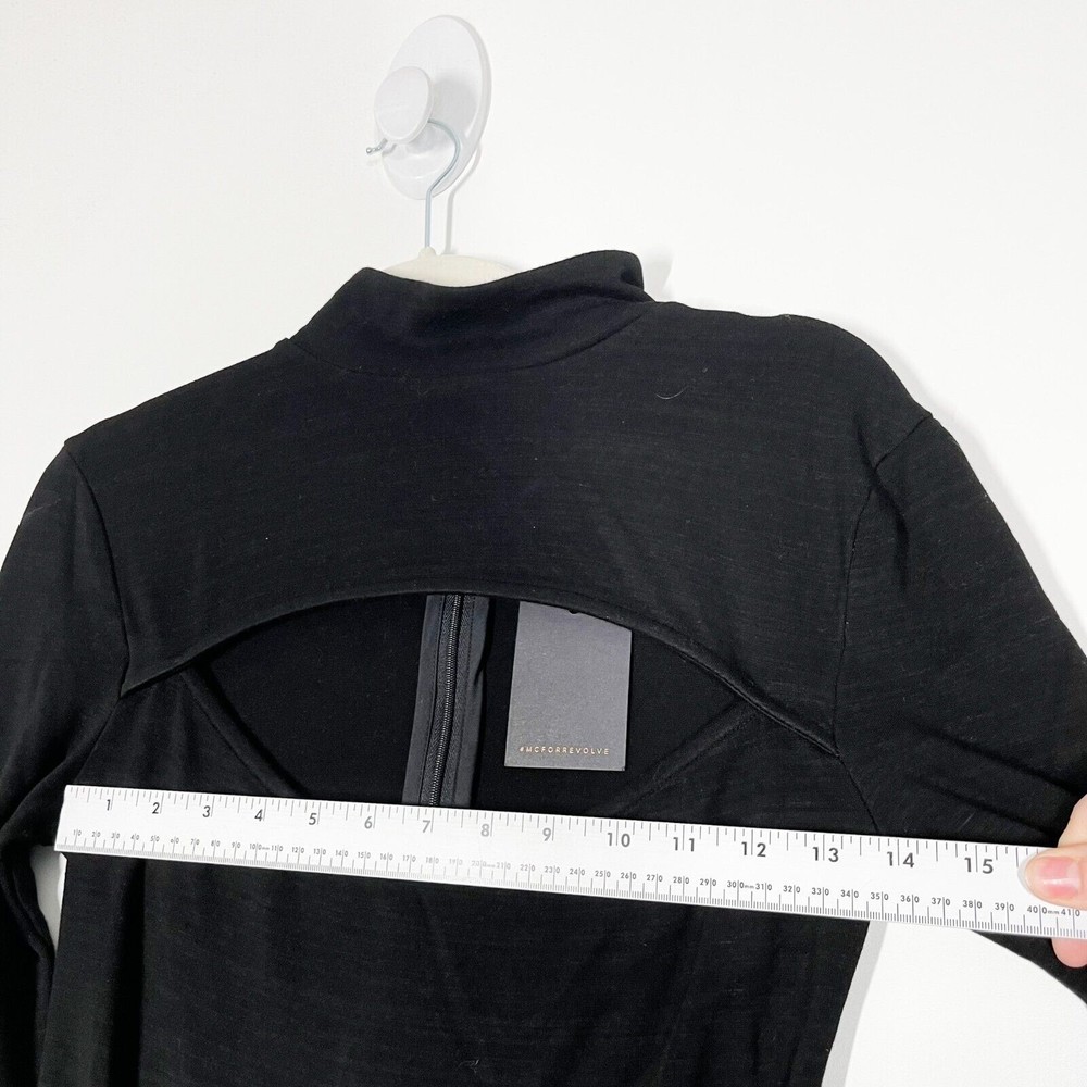 Michael Costello x REVOLVE Evelyn Bodysuit Women's Black Cutout Size Medium NEW - Picture 8 of 11